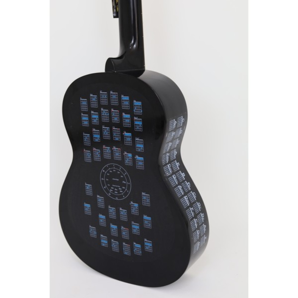 Siyah ve Beyaz Gitar Akor Cetveli Tablosu Stickerı Etiketi (2-4) (3-4) (4-4) Boy Gitarlara Uyumlu - koyurenk gitarlar için Klasik Gitarlar Fiyatı