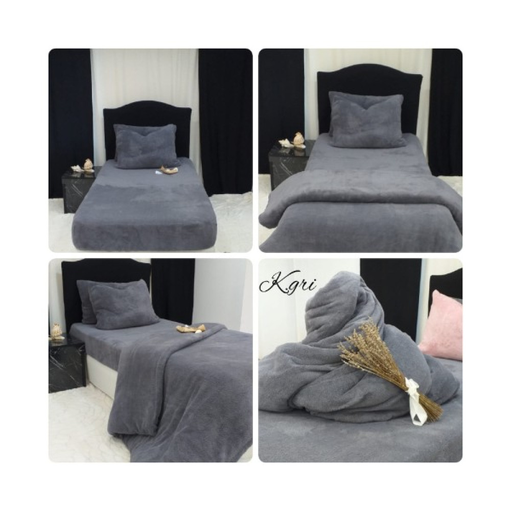 siyasastar Welsoft Kumaş Battal Boy Nevresim Takımı Düz Desen - 220 x 240 cm - Koyu Gri Nevresim Takımı Fiyatı