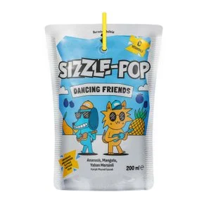 Sizzle-Pop Dancing Friends Ananas Mango Yaban Mersini 200 Ml Limonata ve Meyve suyu Fiyatı