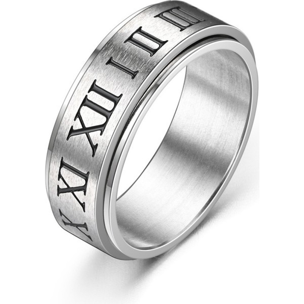 SJ Moda Titanyum Çelik Halka 8mm Çelik Rengi (Yurt Dışından) - Gümüş - 6 Yüzükler Fiyatı