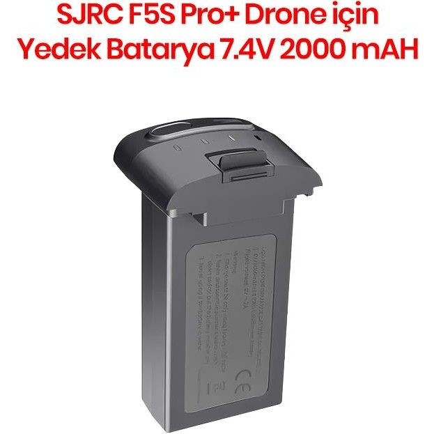 Sjrc F5S Pro+ 4K Drone Için Yedek Batarya Pil 7.4V 2000MAH - Gri Diğer Fiyatı