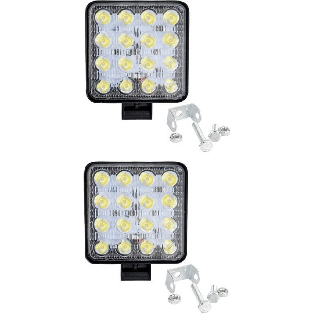 SK Auto (2 Adet) 16 LED Kare Off Road Sis Farı Çalışma Lambası Beyaz ( 12V - 24V Uyumlu) Oto Boyaları Fiyatı