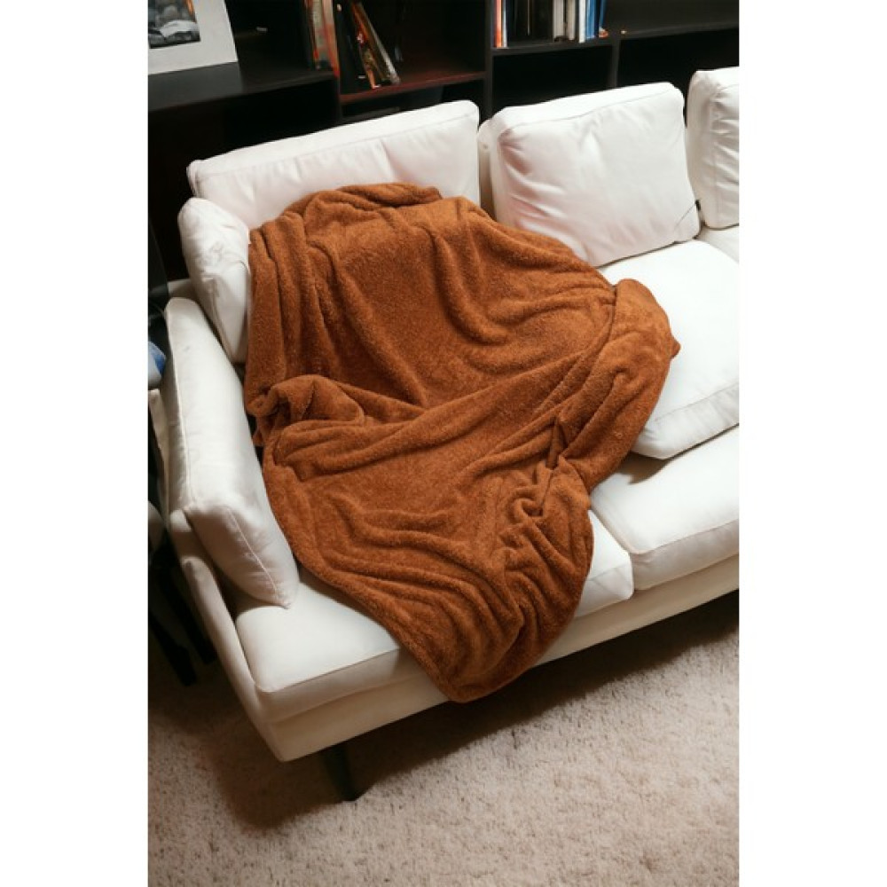 Sk Home Wellsoft Tek Kişilik Tv Battaniyesi(Btnytv-04-Taba) - Taba - 120 x 170 cm Battaniye Fiyatı