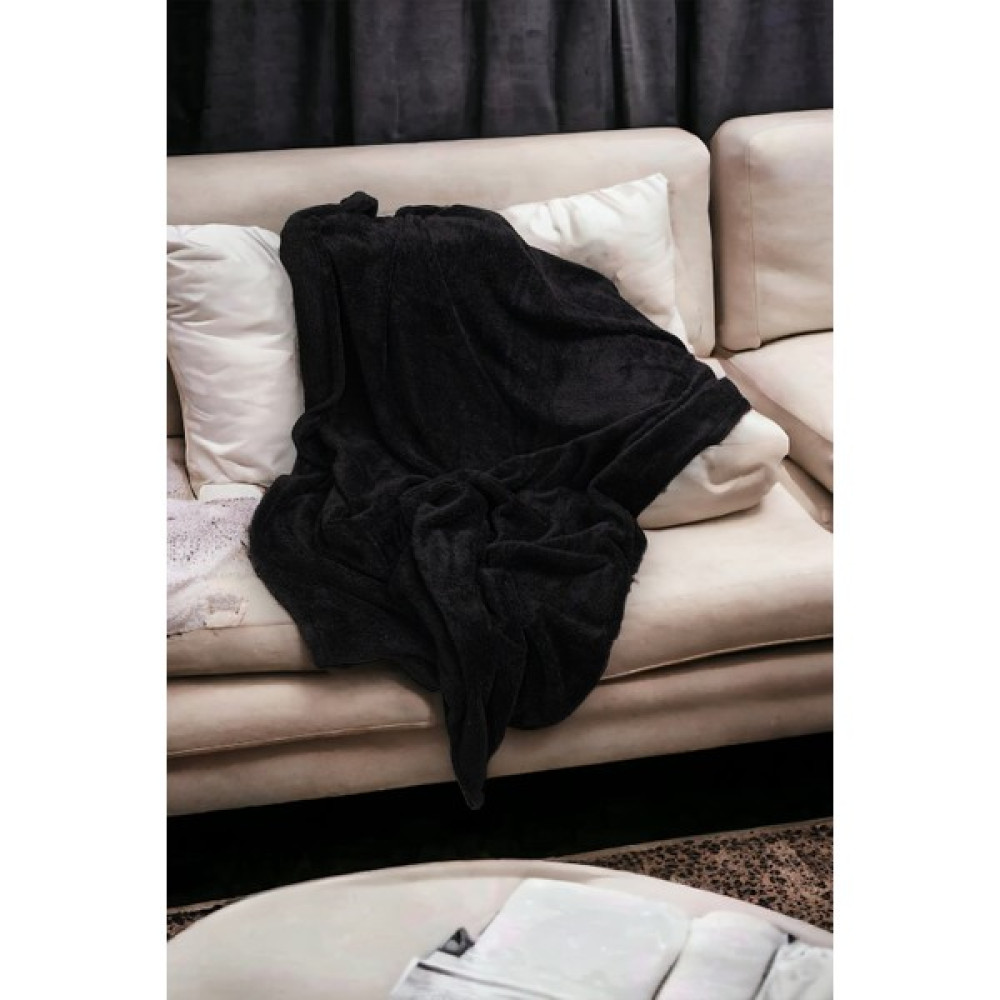 Sk Home Wellsoft Tek Kişilik Tv Battaniyesi(Btnytv-05-Siyah) - Siyah - 120 x 170 cm Battaniye Fiyatı