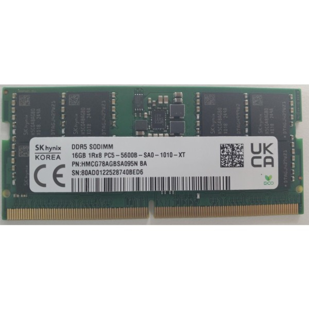 SK Hynix Sk-Hynix HMCG78AGBSA095N 16GB Ddr5 5600MT CL46 262 Pin Sodımm, 1.1V Notebook Ram Bellek RAM Bellekler Fiyatı