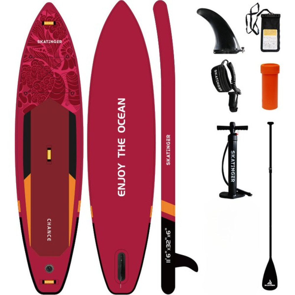 Skatinger Chance Red Touring 350X82X15 cm Şişme Sörf Tahtası Full Set Sup Paddle Board Dalış Malzemeleri Fiyatı