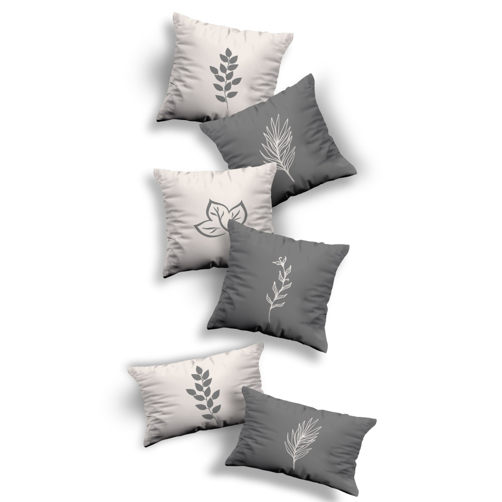 Skhome Çift Tarafı Baskılı Özel Tasarım 6lı 4lükare Ve 2lidikdörtgen Kırlent Kılıfı Seti(4K2D-KOM238) 43 x 43 Beden Yatak Odası Tekstili Fiyatı