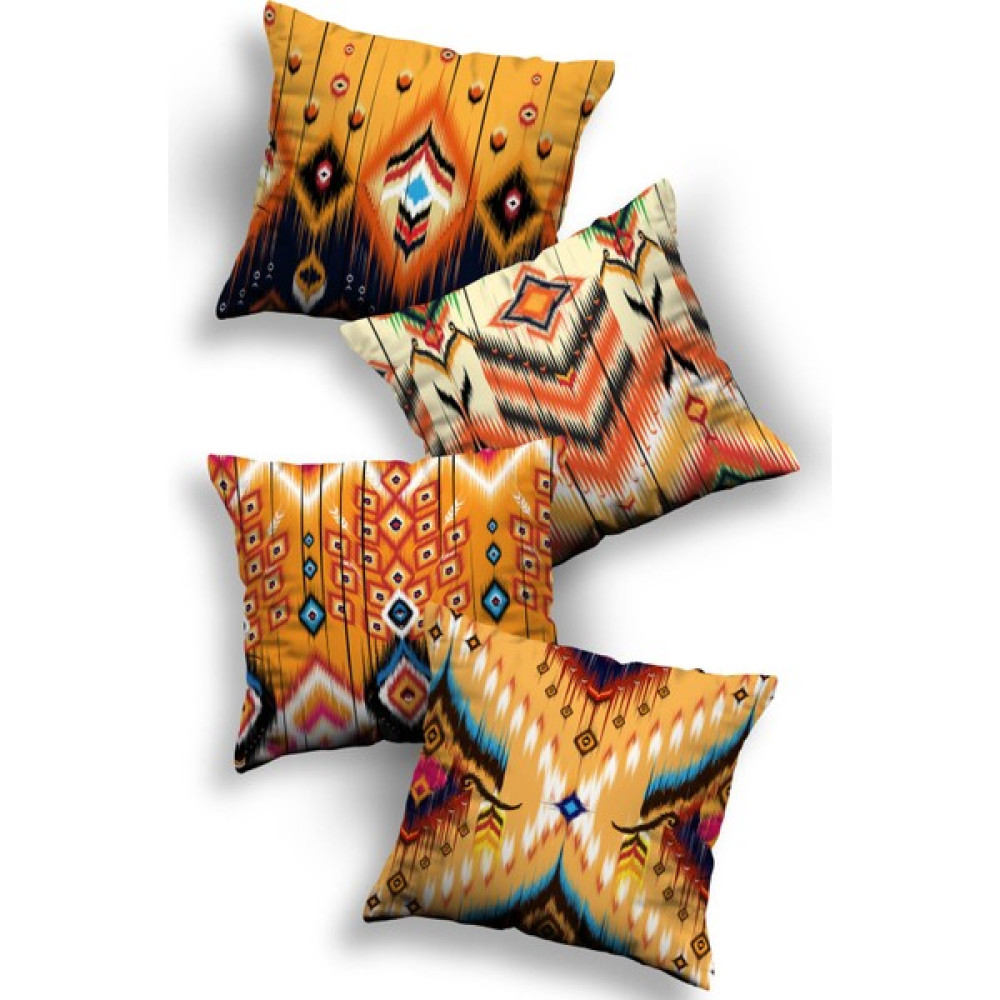 Skhome Özel Tasarım Premium Dekoratif 4lü Kırlent Kılıfı - 43 x 43 cm - Turuncu Kırlent / Mobilya Yastığı Fiyatı