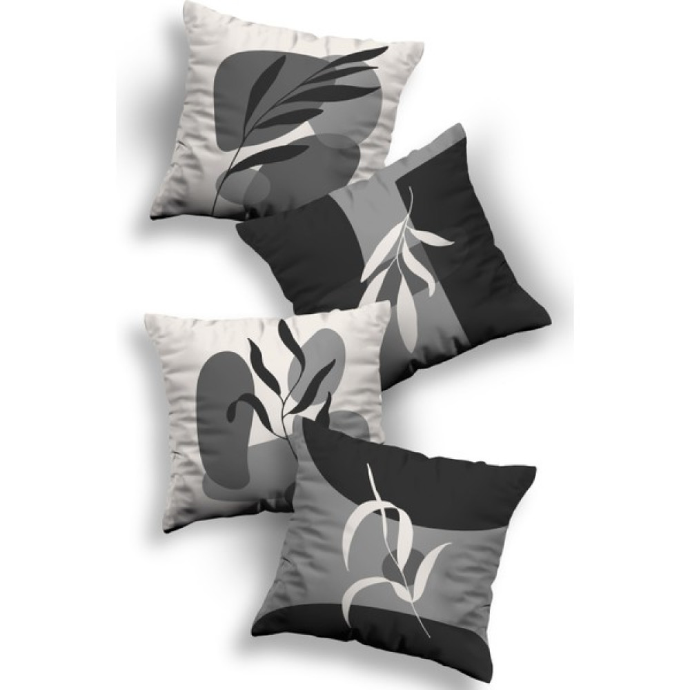 Skhome Özel Tasarım Premium Dekoratif 4lü Kırlent Kılıfı (KOM291) - 43 x 43 cm - Krem - Gri Kırlent / Mobilya Yastığı Fiyatı