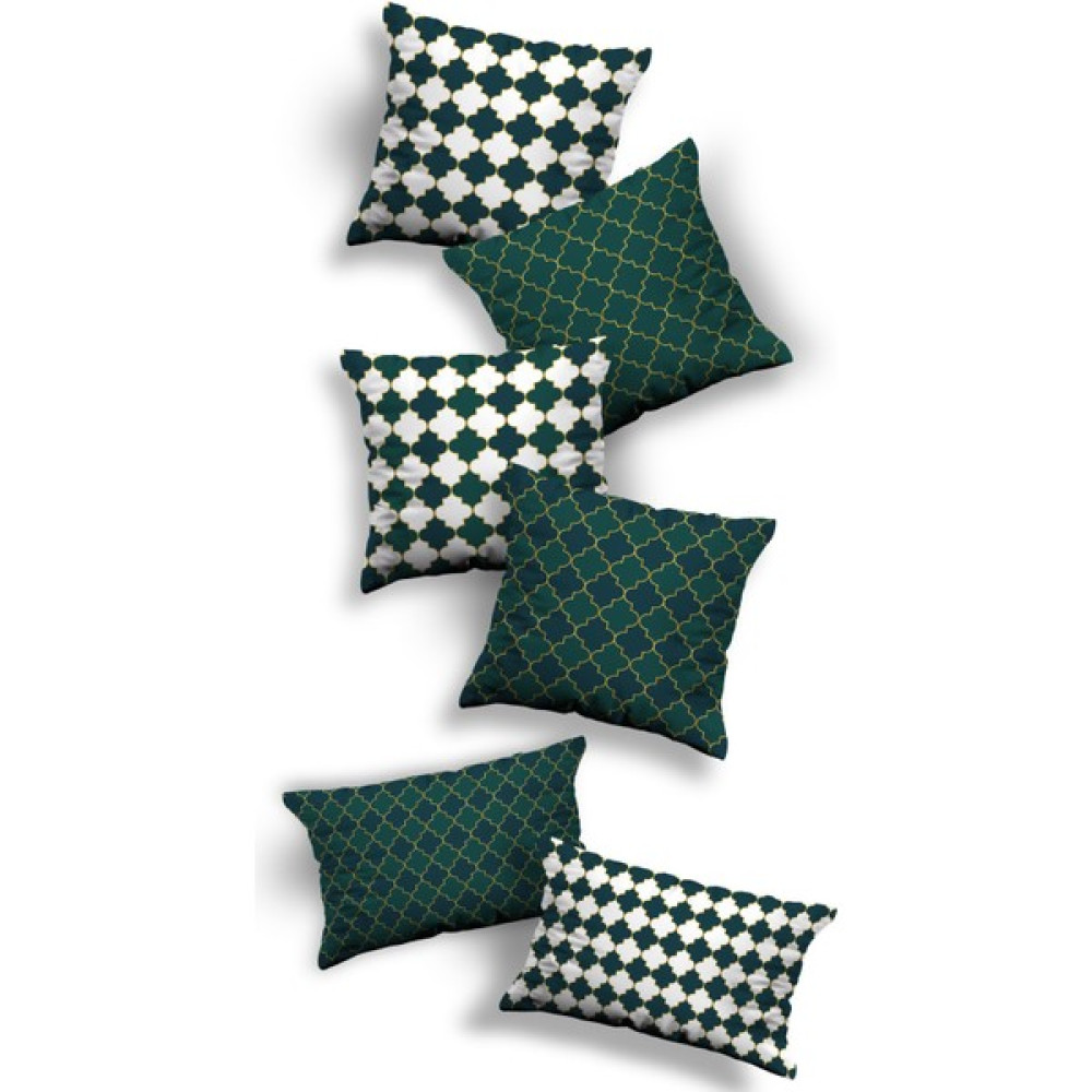Skhome Özel Tasarım Premium Dekoratif 6'lı 4lükare ve 2lidikdörtgen Kırlent Kılıfı Seti - 43 x 43 cm - Yeşil - Renkli Kırlent / Mobilya Yastığı Fiyatı