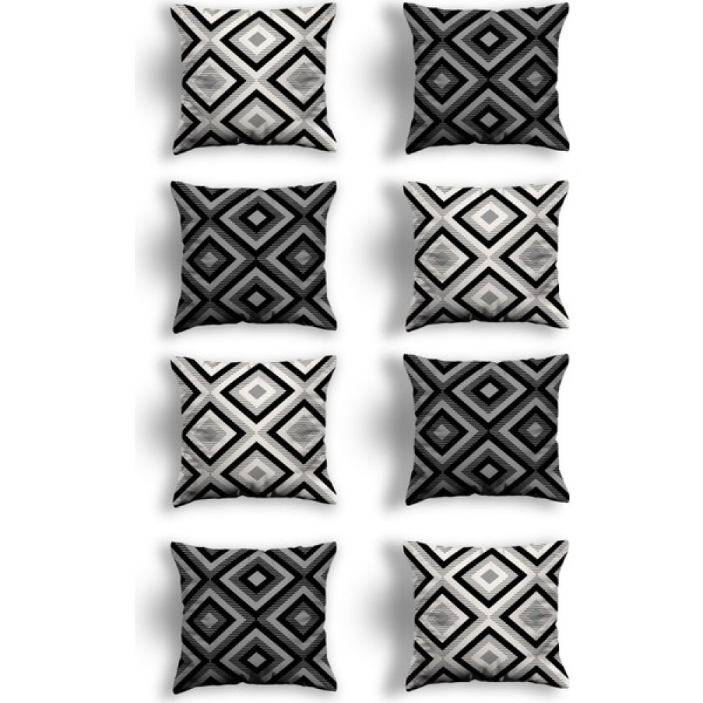 Skhome Özel Tasarım Premium Dekoratif 8li Kırlent KILIFI(8LIKOM1919 - 43 x 43 cm - Krem - Gri Kırlent / Mobilya Yastığı Fiyatı