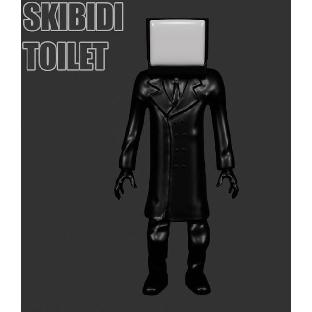 Skibidi Toilet - Şibili Tuvalet Tv Man- Kamera Adam Animasyon 3D Figür/büst 12 cm Boyutunda - 0 RH (+) Siyah Oyuncak Fiyatı