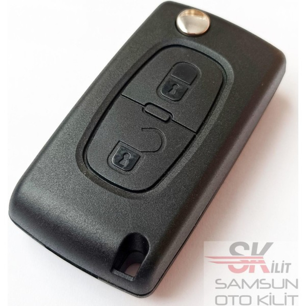 Skilit Samsun Oto Kilit Peugeot Partner 207 208 308 407 508 2 Tuşlu Kumanda Anahtar Kabı Pil Yataklı Logolu Anahtarlık Fiyatı