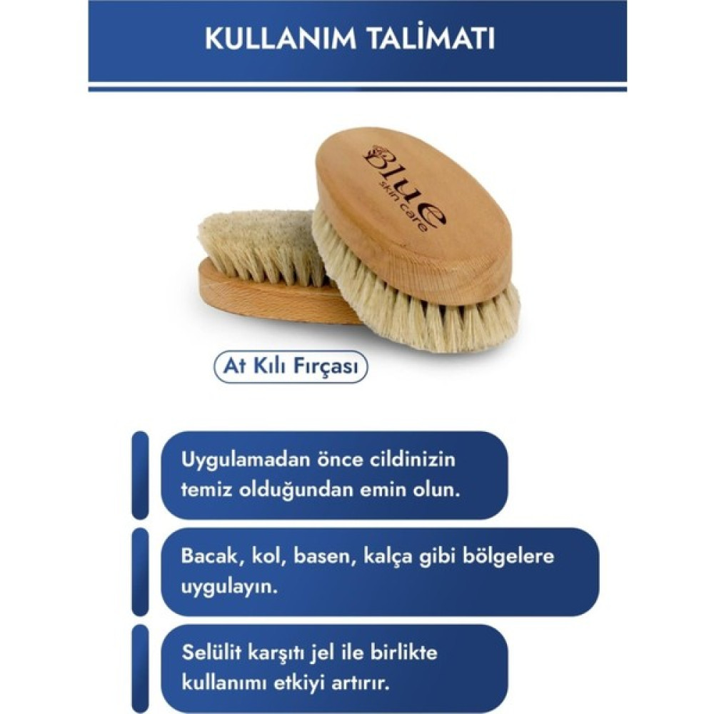 Skin Care Blue Skin Care %100 Doğal At Kılı Fırçası Fırçası Vücut Sıkılaştırıcı ve İncelticiler Fiyatı
