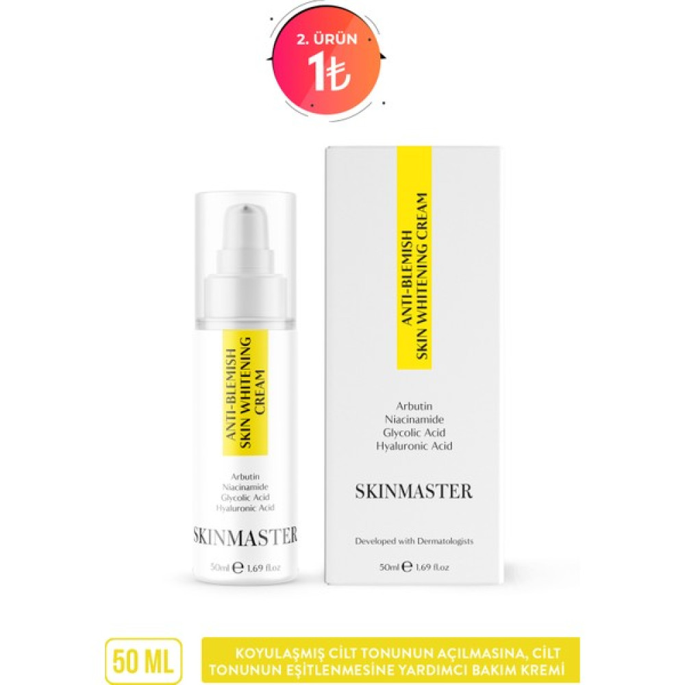 Skin Master , Cilt Tonunun Eşitlenmesine Bakım Kremi ( Arbutin %2, Glikolik Asit %4) Gece Kremleri Fiyatı