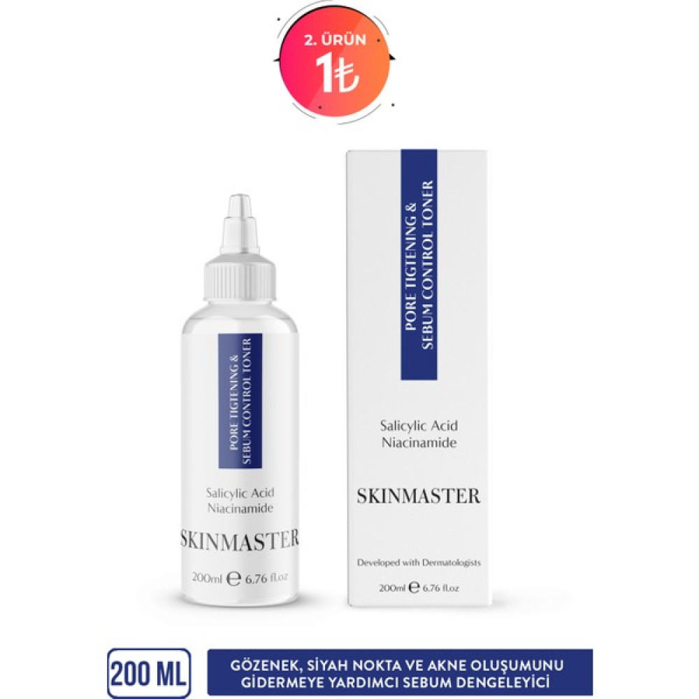Skin Master Gözenek Sıkılaştırıcı, ve Siyah Nokta , Sebum Tonik ( Bha %2 + Niacinamide) Cilt Temizleme ve Peeling Fiyatı