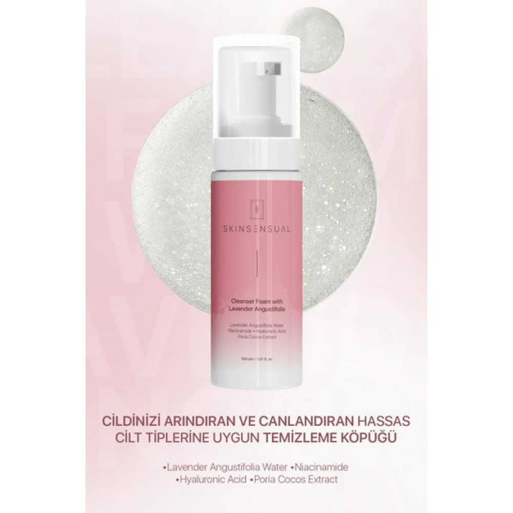 Skin Sensual Cleanser Foam With Lavender Angustifolia Temizleme Köpüğü Cilt Temizleme ve Peeling Fiyatı