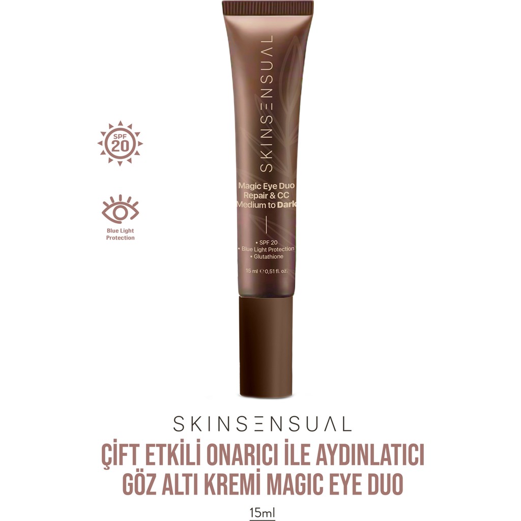 Skin Sensual SKINSENSUAL Magic Eye Duo Repair & CC Çift Etkili Aydınlatıcı Göz Altı Kremi Medium To Dark 15 ml Doğal Görünüm SSD / Solid State Drive Fiyatı