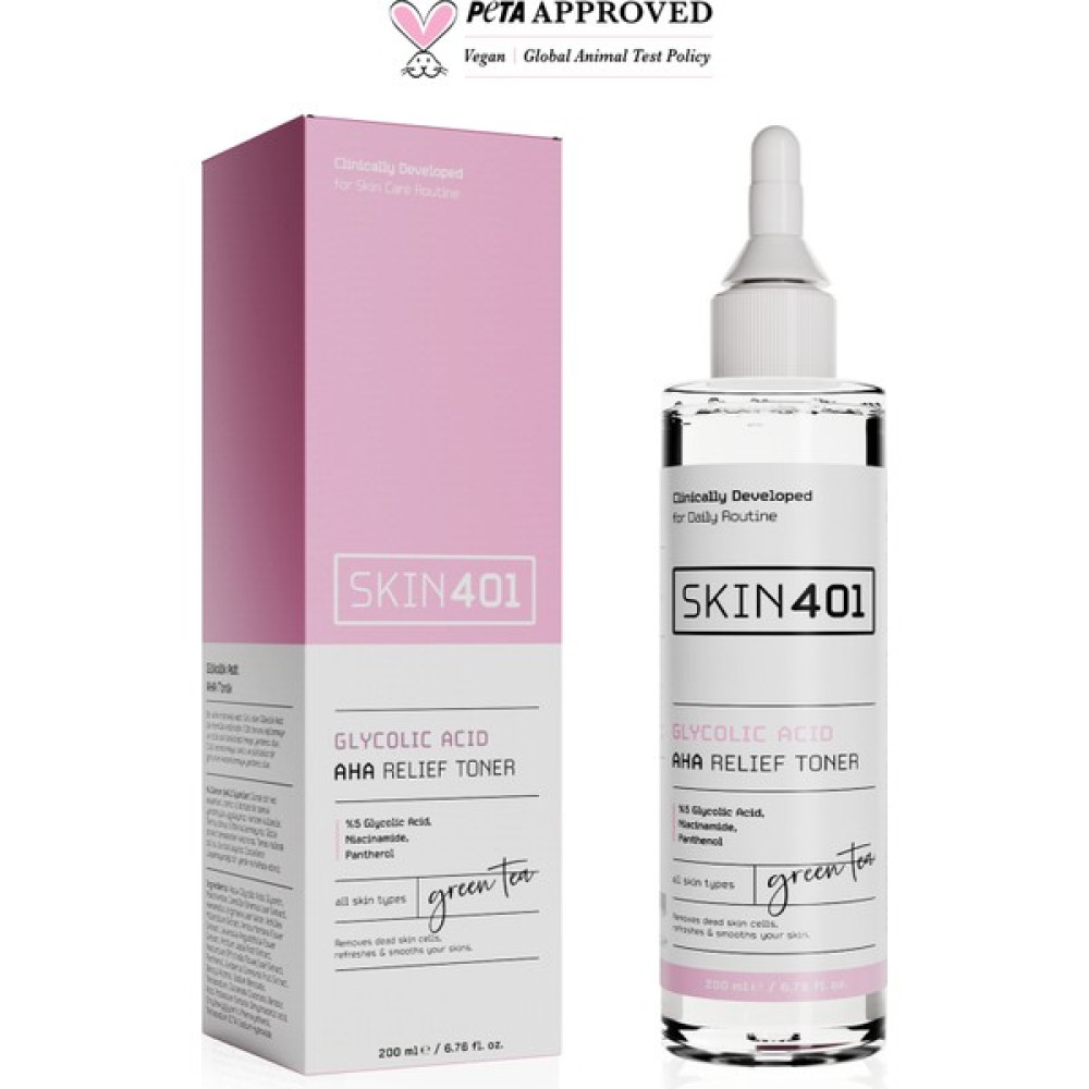 SKIN401 %5 Glikolik Asit Aydınlatıcı Etkili & Leke Karşıtı Tonik 200 ml Cilt Temizleme ve Peeling Fiyatı