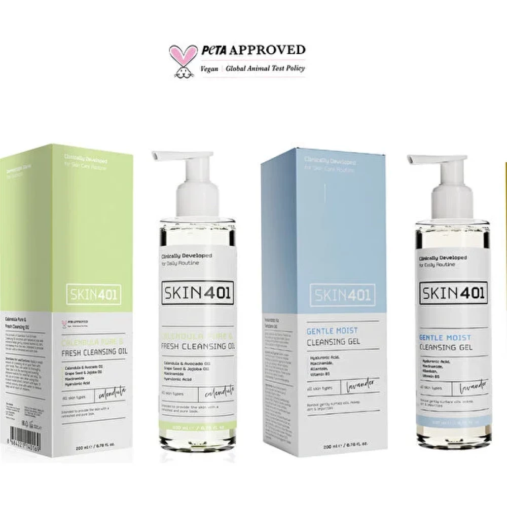Skin401 Çift Aşamalı Yüz Temizleme Rutini (Tüm Cilt Tipleri) Cilt ve Yüz Bakımı Fiyatı