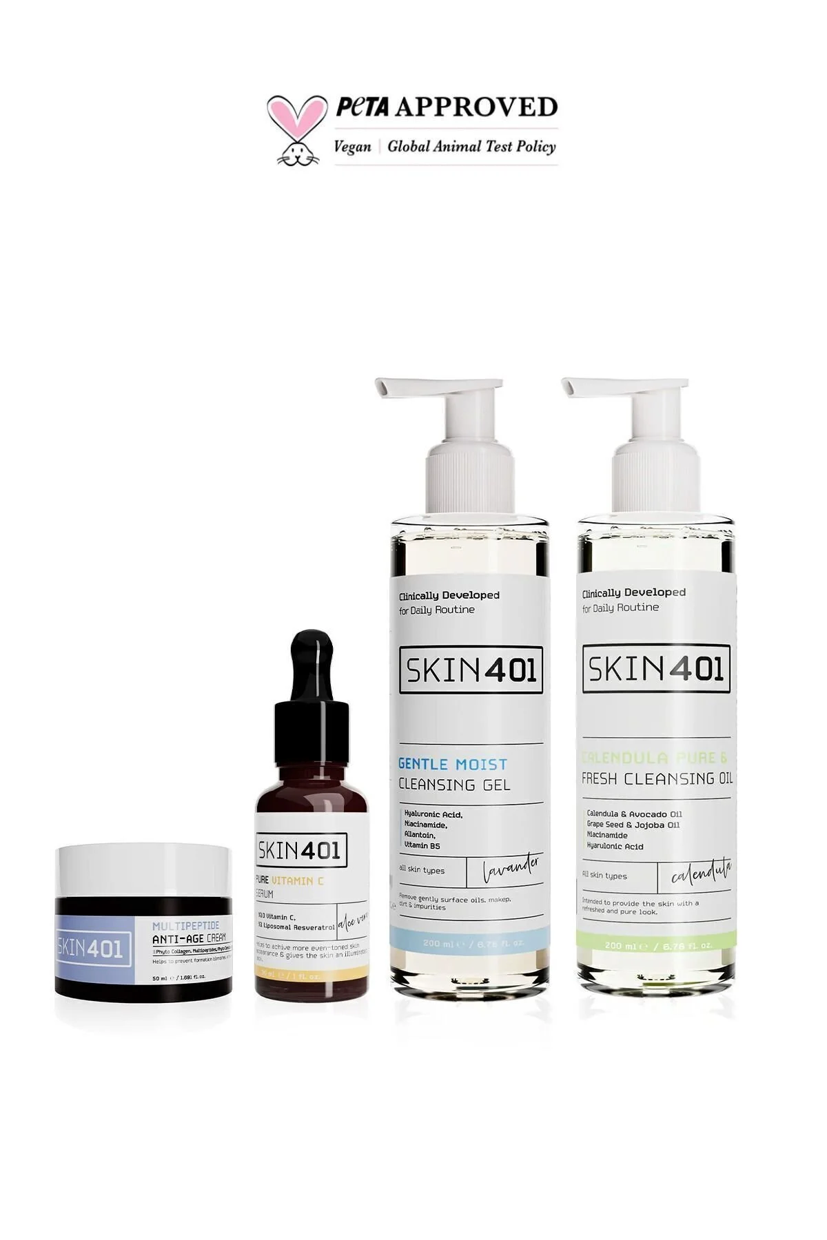 Skin401 Cilt Yenilenmesine Yardımcı ve Aydınlatma Etkili Bakım Rutini" Cilt Temizleme ve Peeling Fiyatı