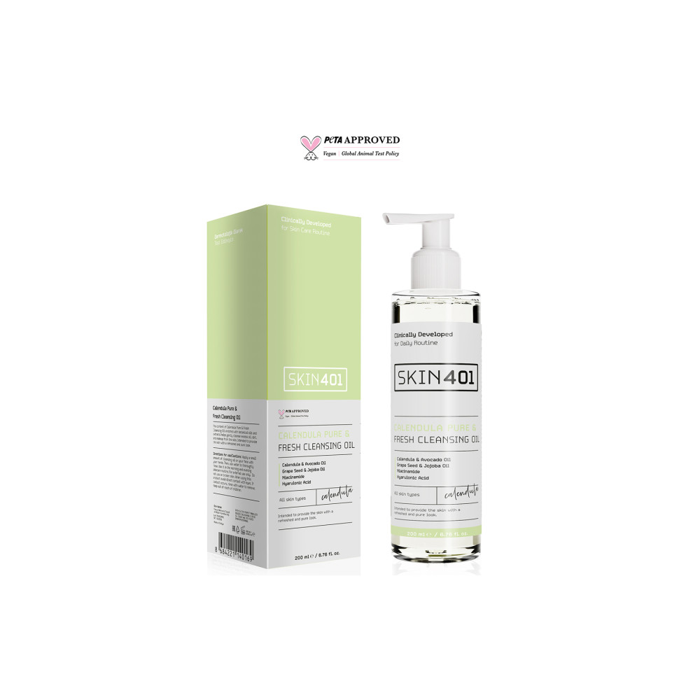 Skin401 Kalendula Saf & Tazeleyici Cilt Temizleme Yağı 200 ml Makyaj Temizleyicileri Fiyatı
