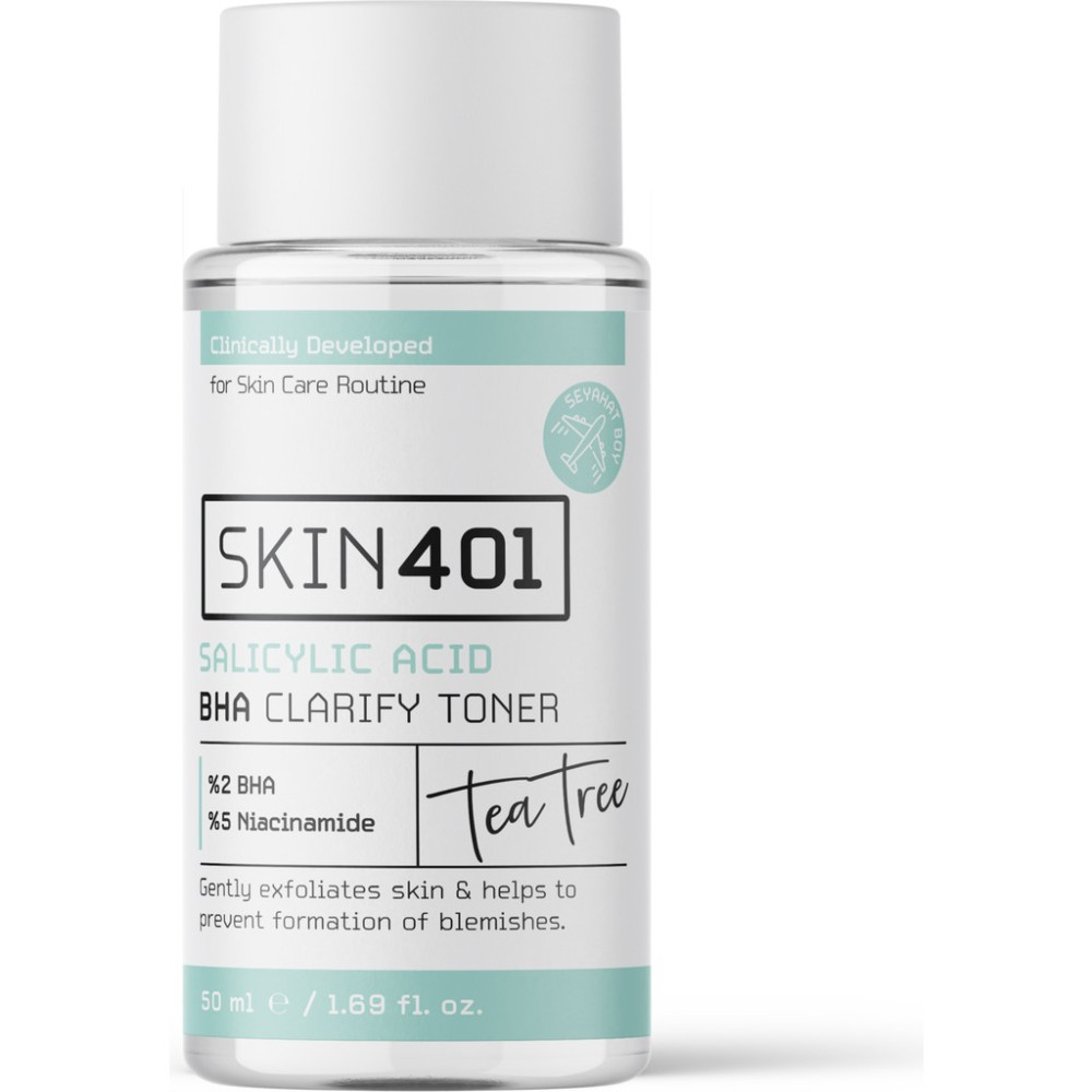 SKIN401 Salisilik Asit %2 BHA Tonik 50ML Tüm Cilt Tipleri İçin Nemlendirici Etki Diğer Fiyatı