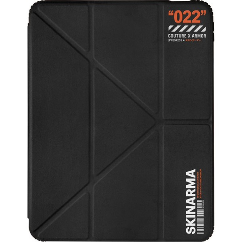Skinarma iPad Air 10.9 2022 5.nesil Kılıf Skinarma 360 Tam Koruma Airbagli Standlı Shingoki Kılıf - Siyah Tablet Kılıfı Fiyatı
