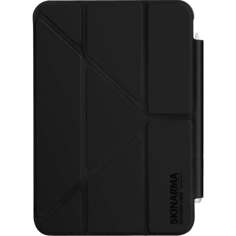 Skinarma iPad Air 10.9 2022 5.nesil Kılıf Skinarma Sticker Tasarımlı Kalemlikli Standlı Magnetik Taito Kılıf - Siyah Tablet Kılıfı Fiyatı