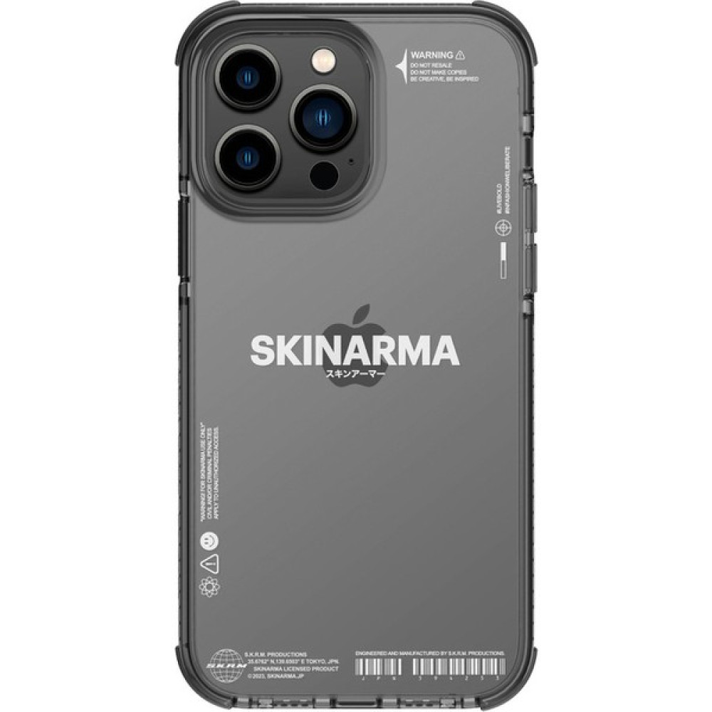 Skinarma iPhone 14 Pro Max Uyumlu Kılıf Skinarma Şeffaf Airbag Tasarımlı Iro Kapak - Siyah Cep Telefonu Kılıfı Fiyatı