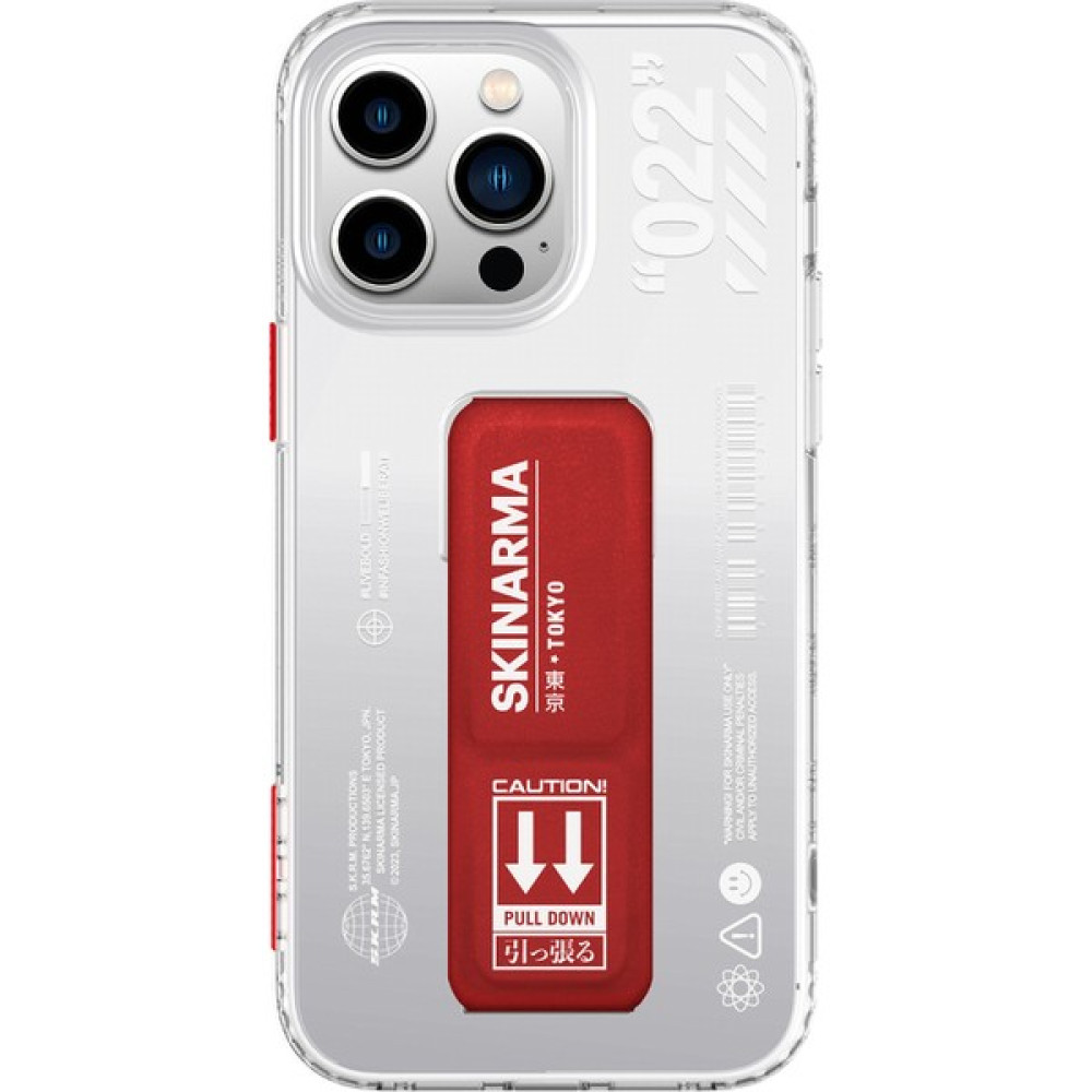 Skinarma iPhone 14 Pro Max Uyumlu Kılıf Skinarma Standlı Şeffaf Tasarımlı Taihi Sora Kapak - Kırmızı Cep Telefonu Kılıfı Fiyatı