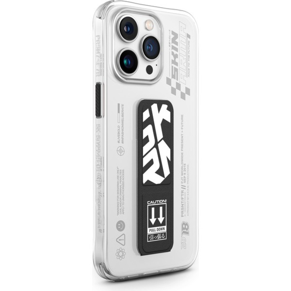 Skinarma iPhone 15 Pro Max Uyumlu Kılıf Skinarma Standlı Şeffaf Tasarımlı Apex Kapak Siyah Cep Telefonu Kılıfı Fiyatı