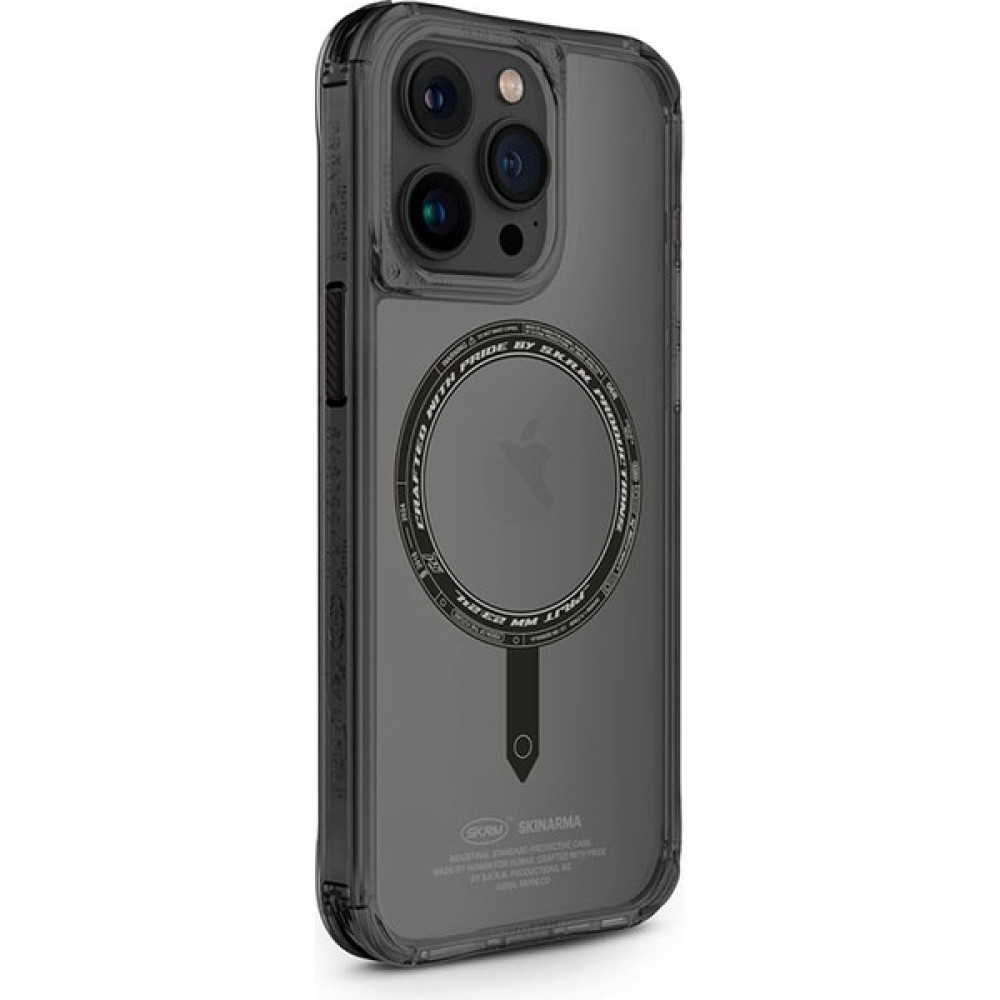 Skinarma iPhone 15 Pro Uyumlu Kılıf Skinarma Şeffaf Airbag Tasarımlı Magsafe Şarj Özellikli Saido Kapak Siyah Cep Telefonu Kılıfı Fiyatı