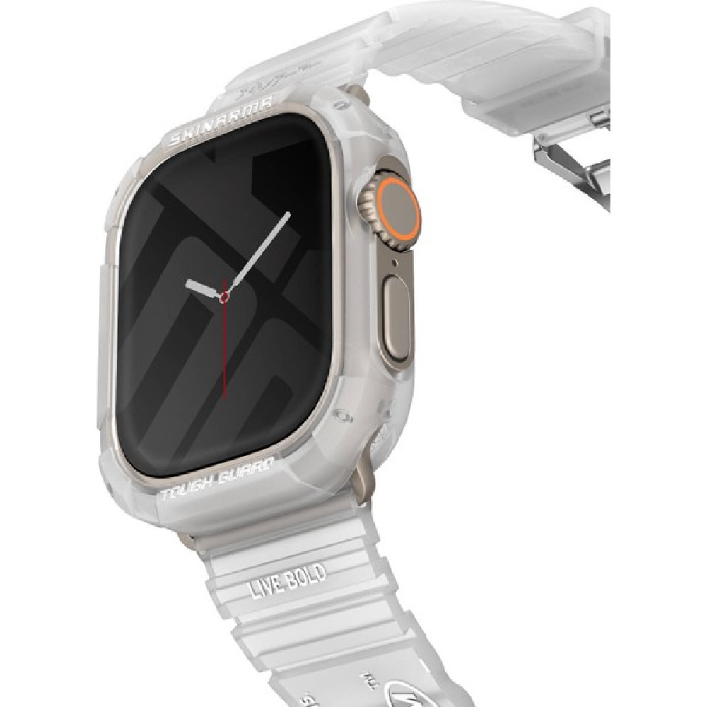 Skinarma Watch Ultra Uyumlu 49MM Skinarma Kurono Buzlu Tasarım Sert Pc Kasa Koruyucu Beyaz Giyilebilir Teknoloji Aksesuarları Fiyatı