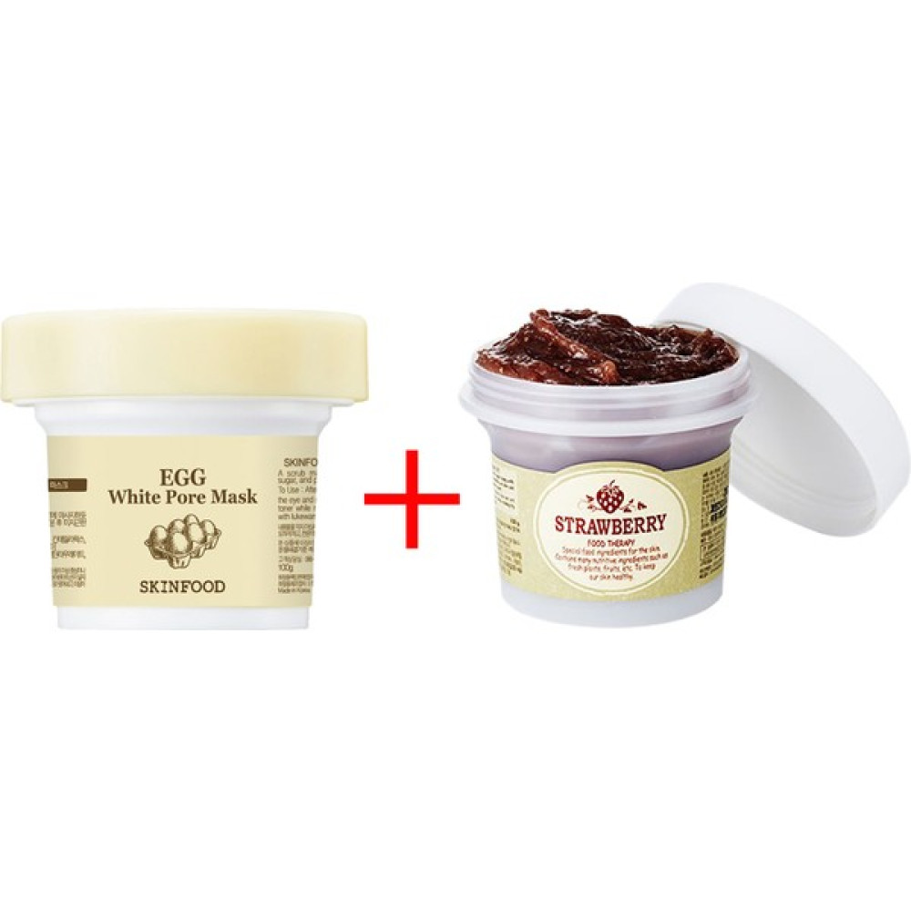 Skinfood Egg White Pore Mask + Black Sugar Çilekli Yüz Bakım Maskesi - 1 Maskeler Fiyatı