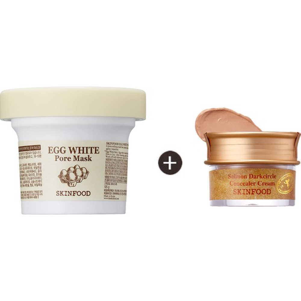 Skinfood Egg White Pore Mask + Salmon Concealer (2) - 1 Maskeler Fiyatı