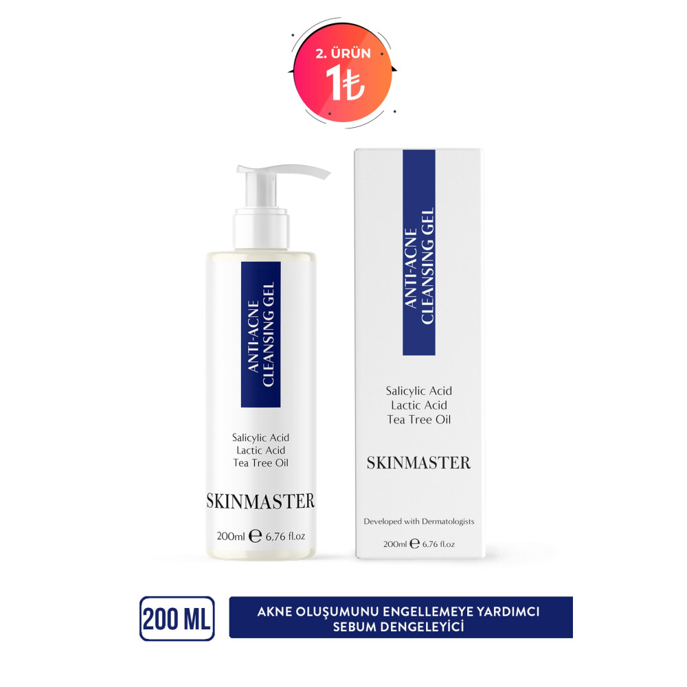 SkinMaster Akne ve Siyah Nokta Karşıtı Sebum Dengeleyici Yüz Temizleme Jeli (bha +lactic Acid +tea Tree Oil) Cilt Temizleme ve Peeling Fiyatı