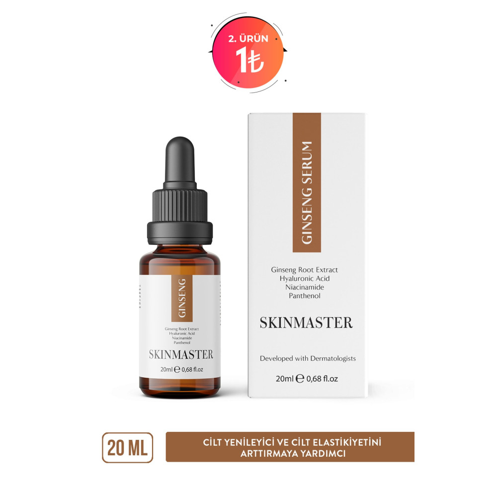 SkinMaster Cilt Yenilenmesine Ve Tazelenmesine Yardımcı Ginseng Serum ( Ginseng Özü %5 + Niacinamide + Ha) Cilt ve Yüz Bakımı Fiyatı