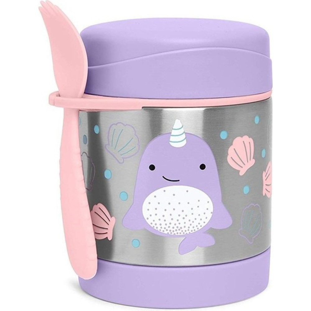 Skip Hop Zoo Paslanmaz Çelik Termos 325ML Narwhal Brnm [gymberq] Mama Seti Fiyatı