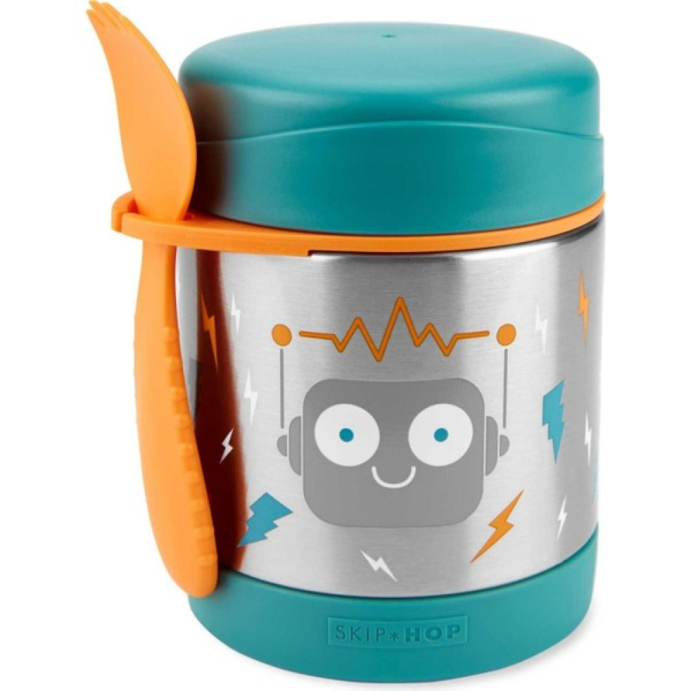 Skip Hop Zoo Paslanmaz Çelik Termos 325ML Robot Brnm [gymberq] Mama Seti Fiyatı