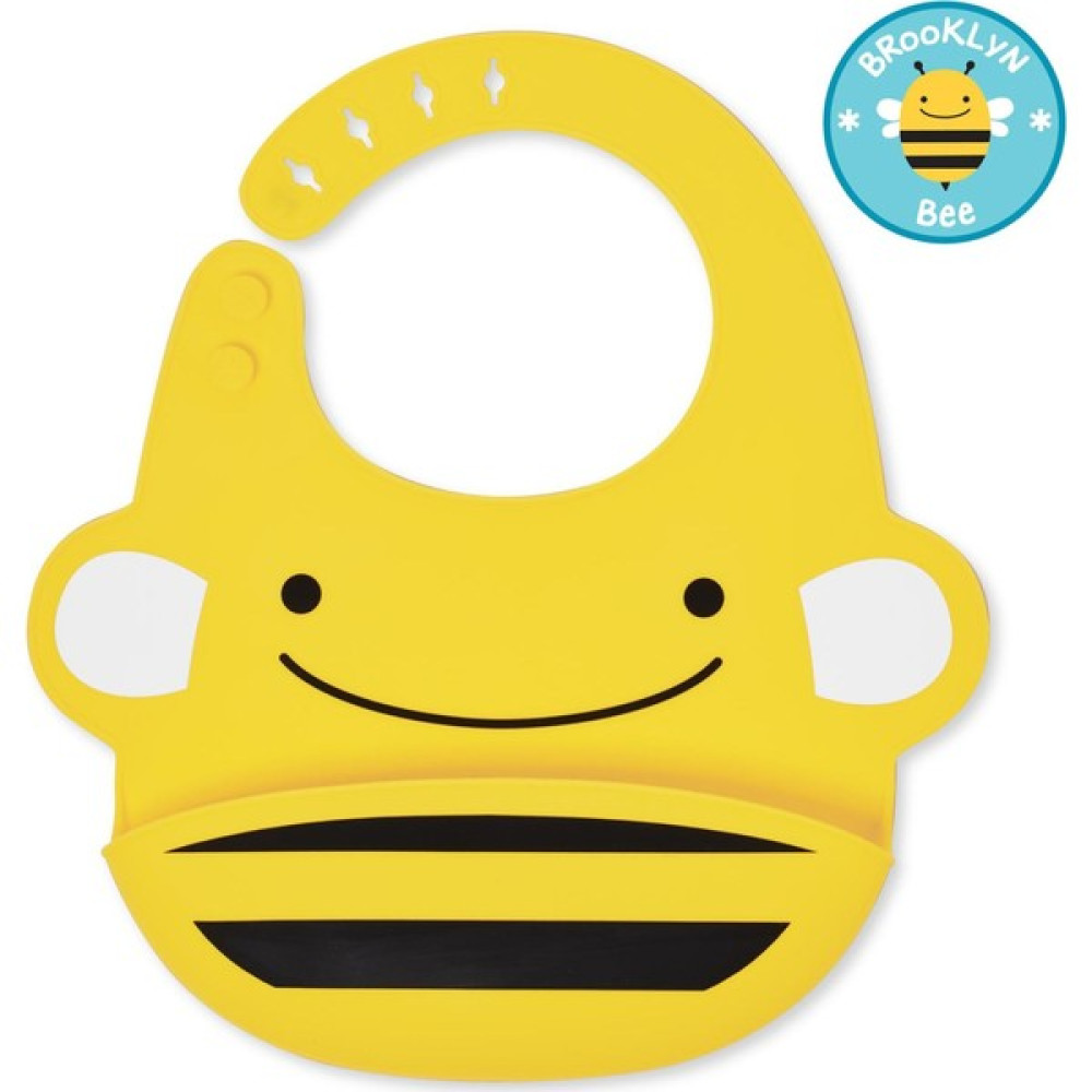 Skip Hop Zoo Silikon Önlük - Arı - Sarı Mama Önlüğü Fiyatı