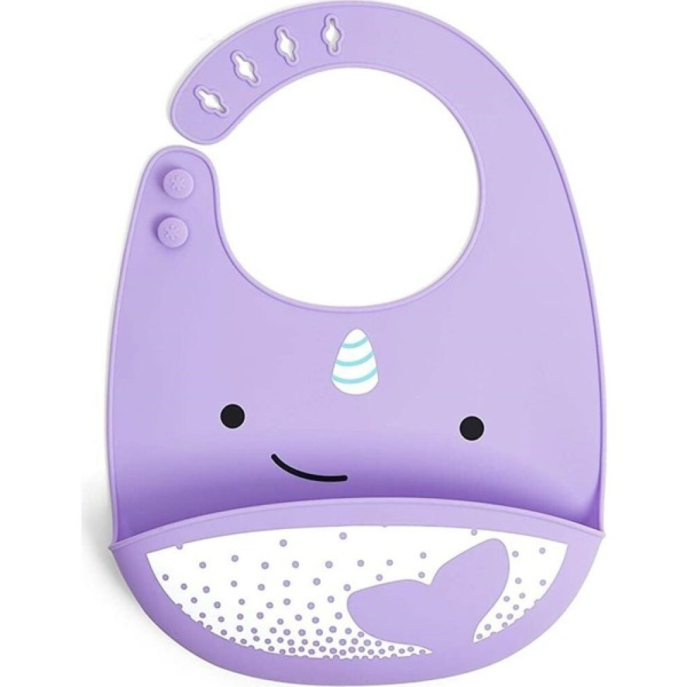 Skip Hop Zoo Silikon Önlük - Narwhal - Mor - Standart Mama Önlüğü Fiyatı