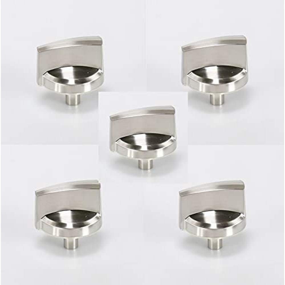 SKKUVY WB03T10326 Knob Stainless Steel Range WB03X25796 (5 PCs) Replacement for GE OEM