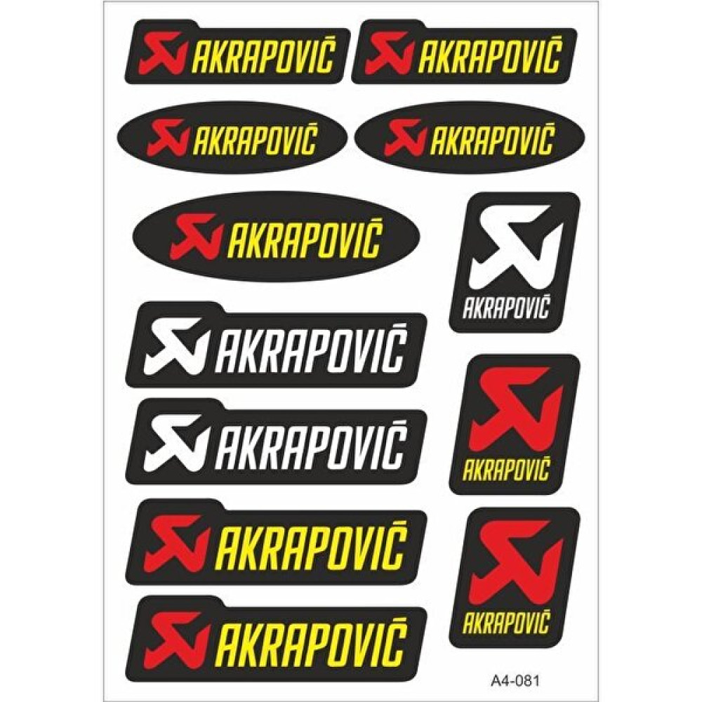 SKM Sevenkardeşler Akropovic A4 Sticker 081 Tek Paket Çoklu Sticker Motorsiklet Aksesuarları Fiyatı