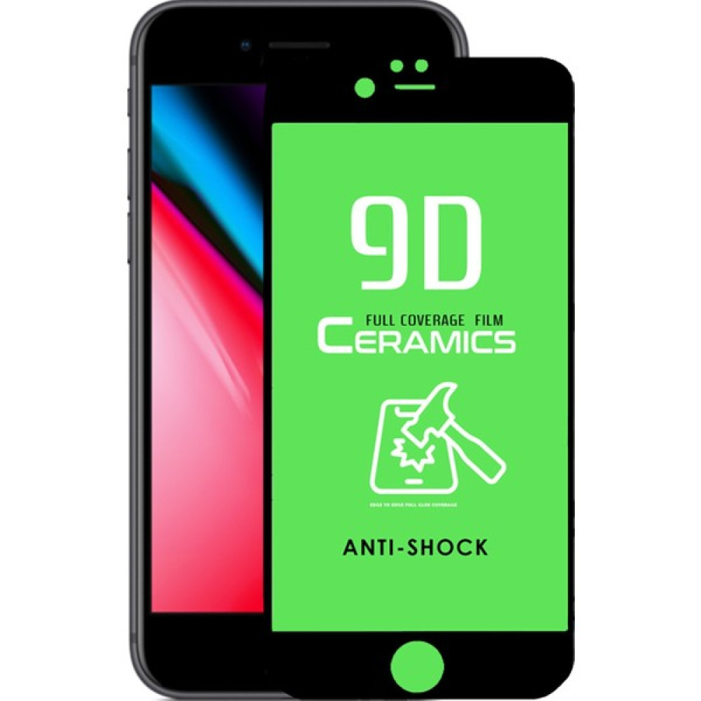 SKV Mobile iPhone 7 Plus Seramik Esnek Tam Ekran Koruyucu Kırılmaz Cam - Siyah Cep Telefonu Ekran Koruyucusu Fiyatı