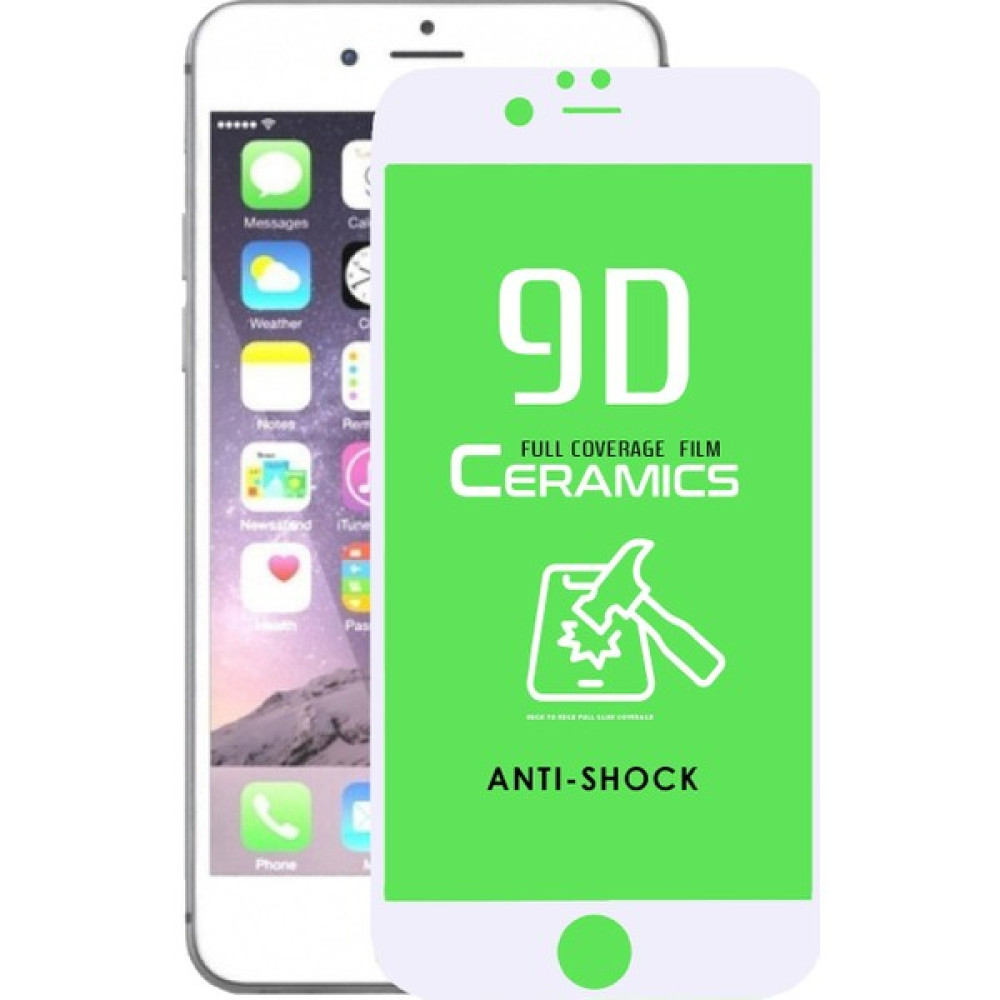 SKV Mobile iPhone 8 Plus Seramik Esnek Tam Ekran Koruyucu Kırılmaz Cam - Siyah Cep Telefonu Ekran Koruyucusu Fiyatı