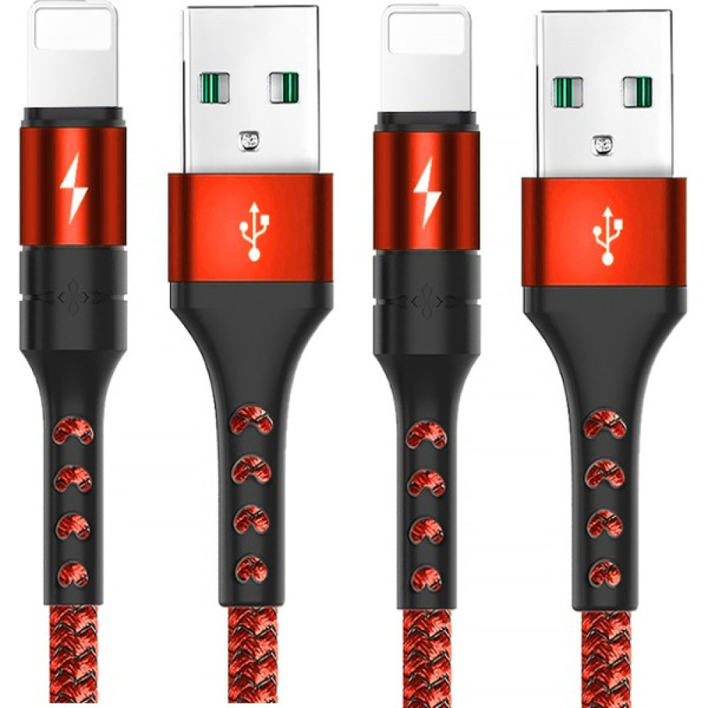 Skv Mobile Iphone Lightning 5A 2'li Paket Hızlı Data Sarj USB Kablo - Kırmızı Cep Telefonu Kablosu Fiyatı
