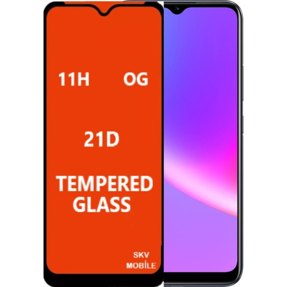 SKV Mobile Oppo Realme C25S Tam Ekran Koruyucu Kırılmaz Cam - Siyah Cep Telefonu Ekran Koruyucusu Fiyatı