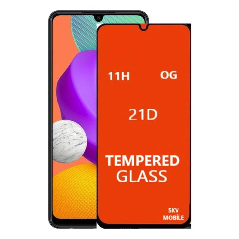 SKV Mobile Samsung Galaxy M22 Tam Ekran Koruyucu Kırılmaz Cam - Siyah Cep Telefonu Ekran Koruyucusu Fiyatı