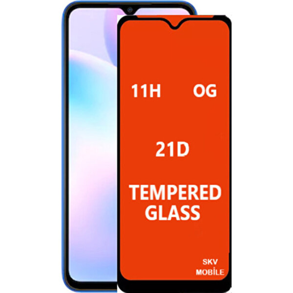 SKV Mobile Xiaomi Redmi 9A Tam Ekran Koruyucu Kırılmaz Cam - Siyah Cep Telefonu Ekran Koruyucusu Fiyatı